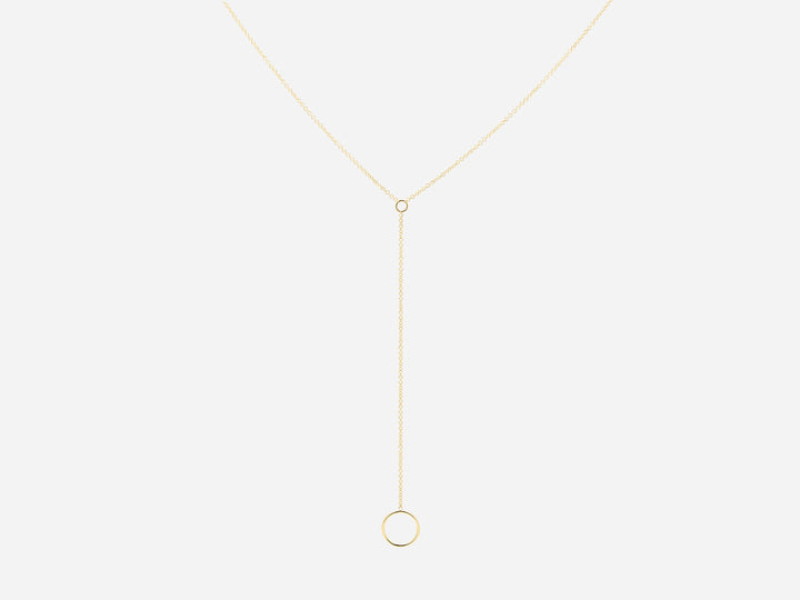 Circle Lariat Necklace