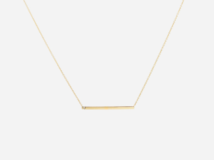 Horizontal Diamond Bar Necklace