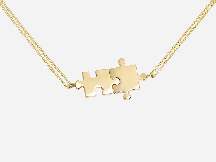 Puzzle Piece Necklace Set