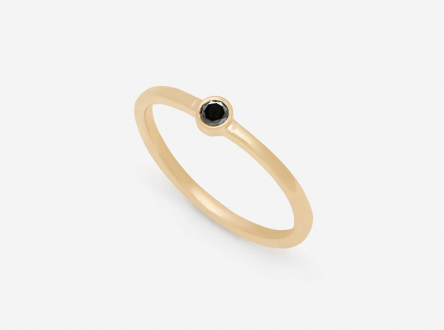 Simple Black Diamond Ring